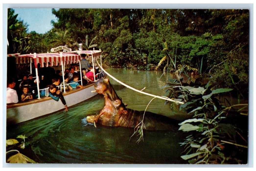 The Explorer's Boat Adventureland  Hippo Disneyland's River Anaheim CA Postcard