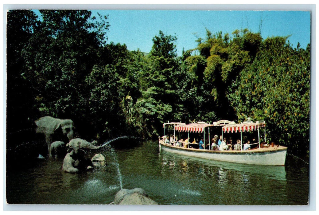 Elephant Bathing Pool Boat Adventureland Disneyland's Anaheim CA Postcard