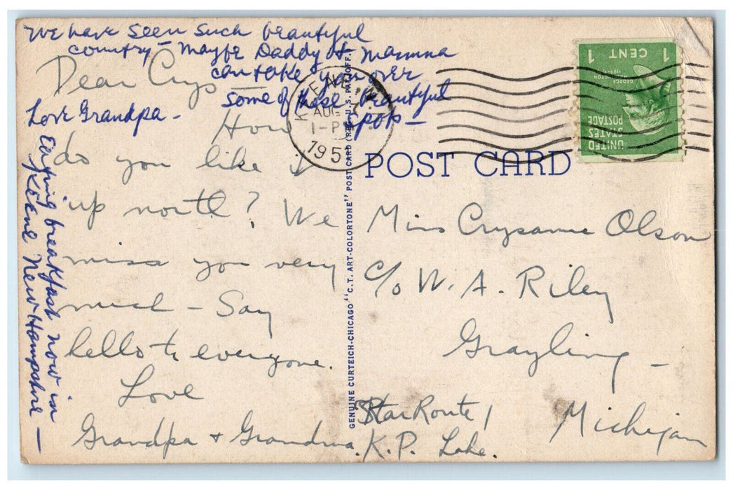 1951 Nut Cracker From Caribou Maine ME, Keene NH Vintage Posted Postcard