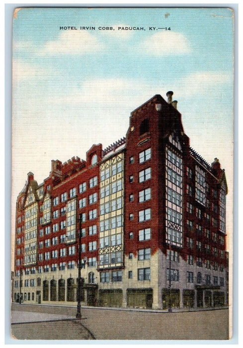 1949 Hotel Irvin Cobb Building Exterior Scene Paducah Kentucky KY Postcard