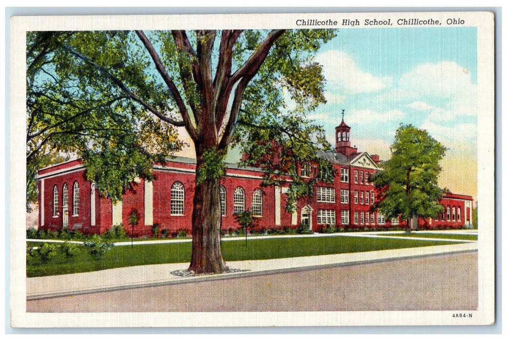 Chillicothe High School Building Panoramic View Ohio OH Vintage Postcard