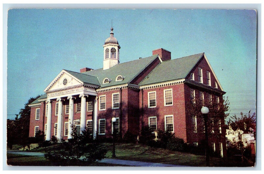 c1960 Jesse W. Lazear Chemistry Hall Washington Jefferson College PA Postcard