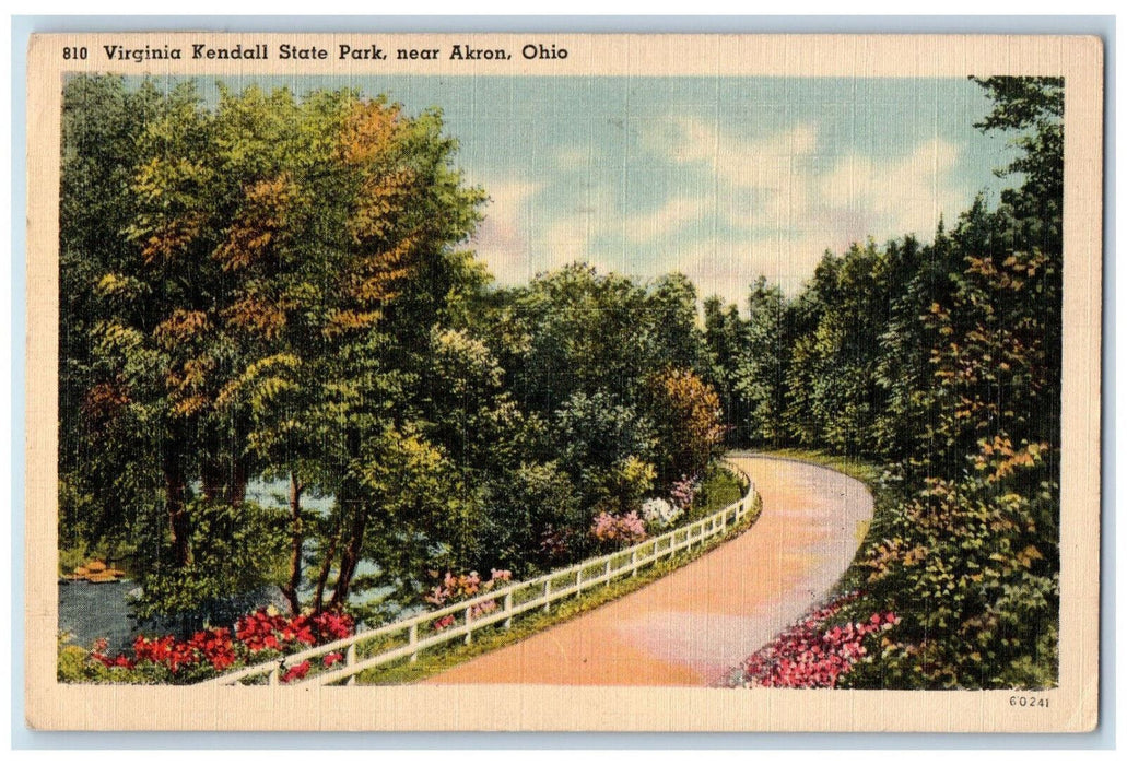 1951 Scenic View Virginia Kendall State Garden Park Near Akron Ohio OH Postcard