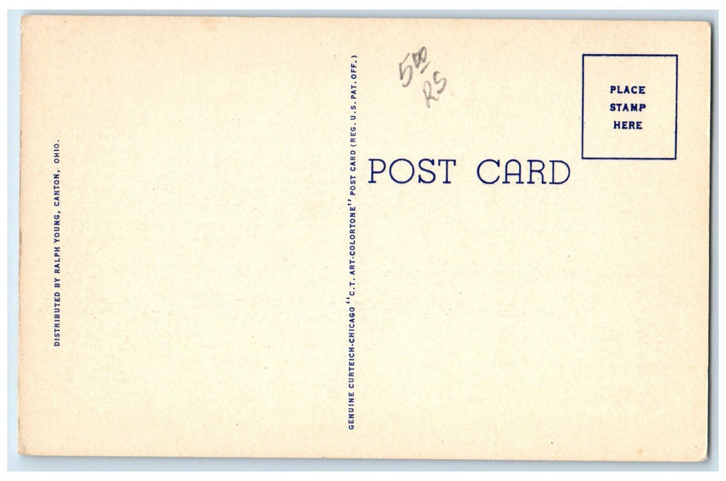 First National Bank Building And Court House Canton Ohio OH Vintage Postcard
