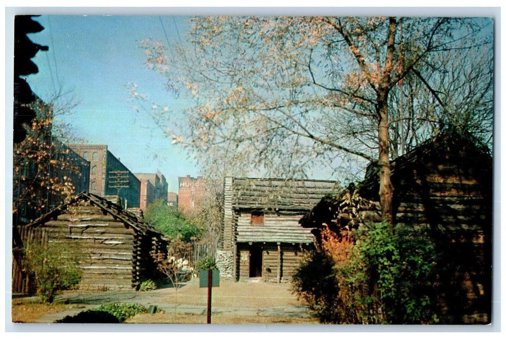 c1960 Fort Nashborough Cumberland River Block House Nashville Tennessee Postcard