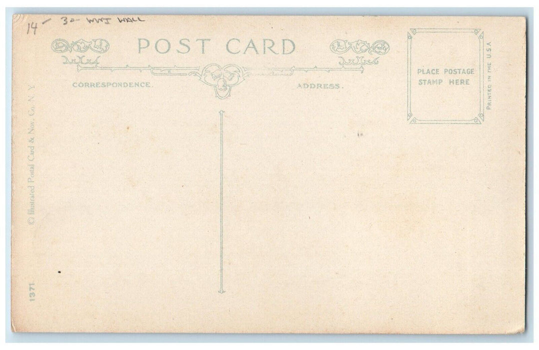 c1910's Military Soldier Liberty And Union Flags WWI Wall Antique Postcard