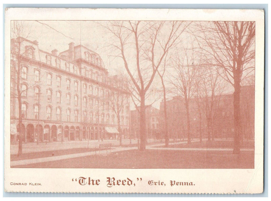 c1905 The Reed Erie Pennsylvania PA Antique Unposted Conrad Klein Postcard