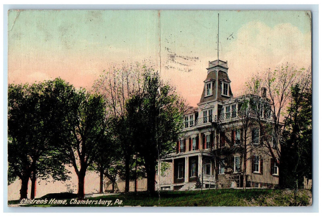 1911 Children's Home Chambersburg Pennsylvania PA Antique Posted Postcard