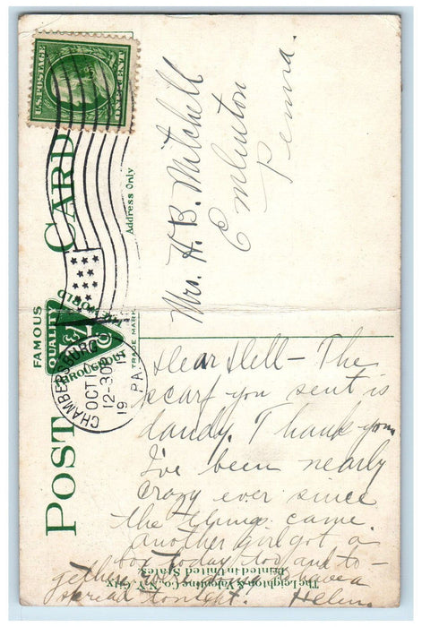1911 Children's Home Chambersburg Pennsylvania PA Antique Posted Postcard