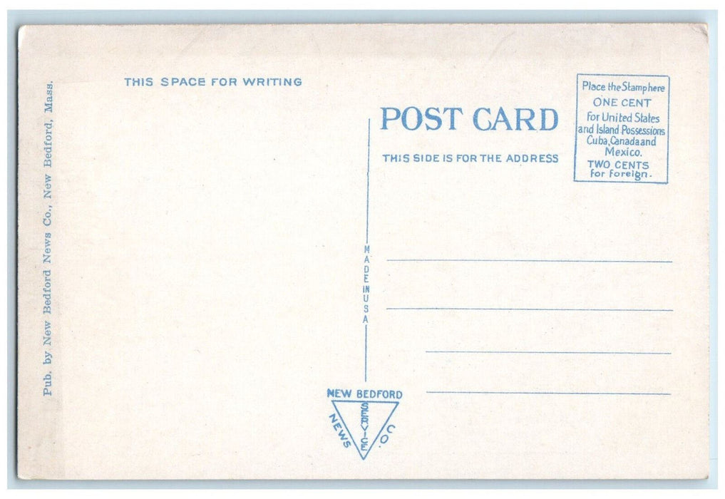 c1930's Cape Cod Auto Map Pilgrim Memorial Monument Massachusetts MA Postcard