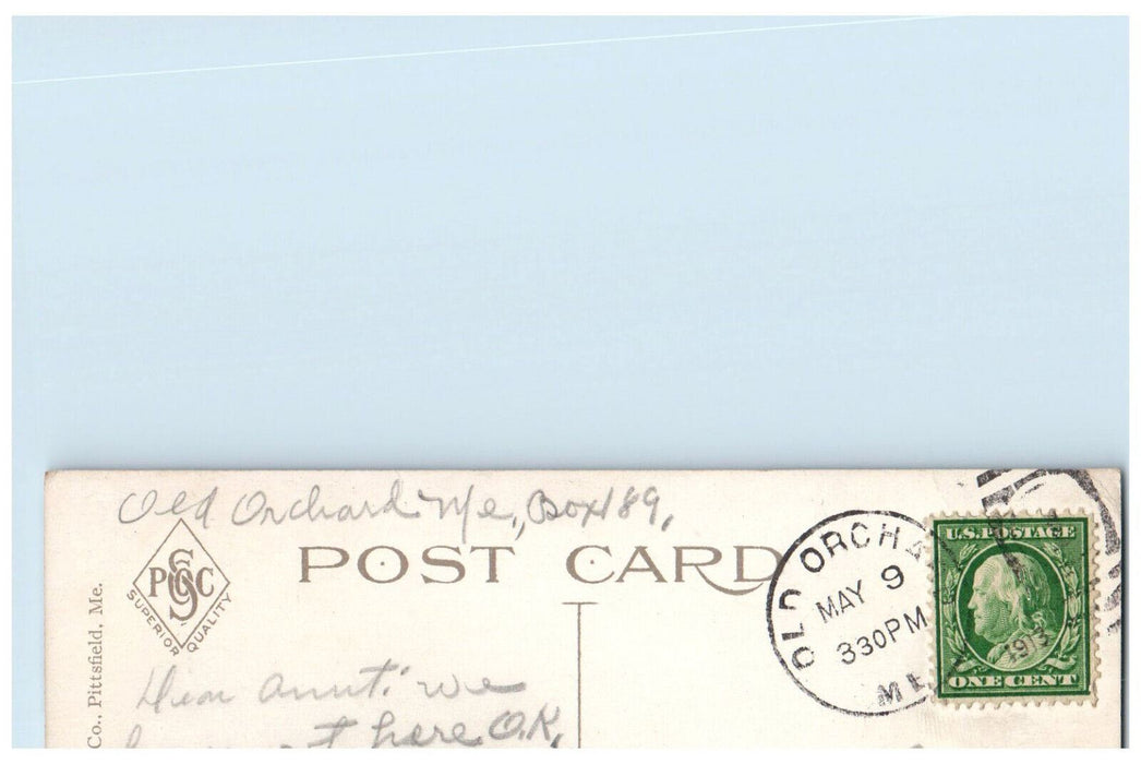 1913 Greetings From Old Orchard Maine ME Multiview Antique Posted Postcard
