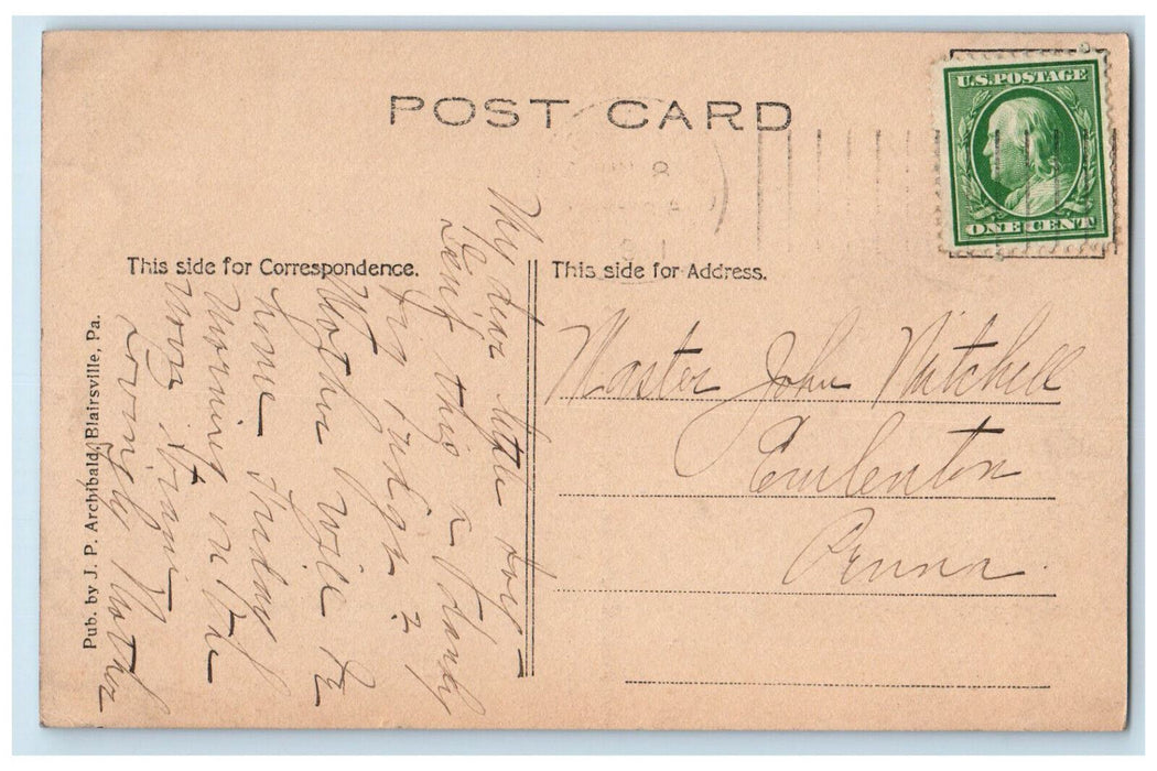 c1910 New Stone Bridge of P.R.R. Near Livemore Pennsylvania PA Postcard