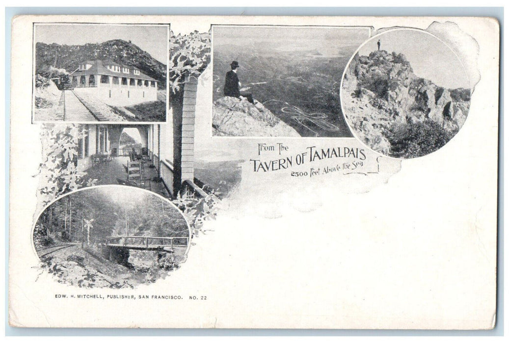 c1905 From The Tavern of Tamalpais Mt. Tamalpais California CA Postcard