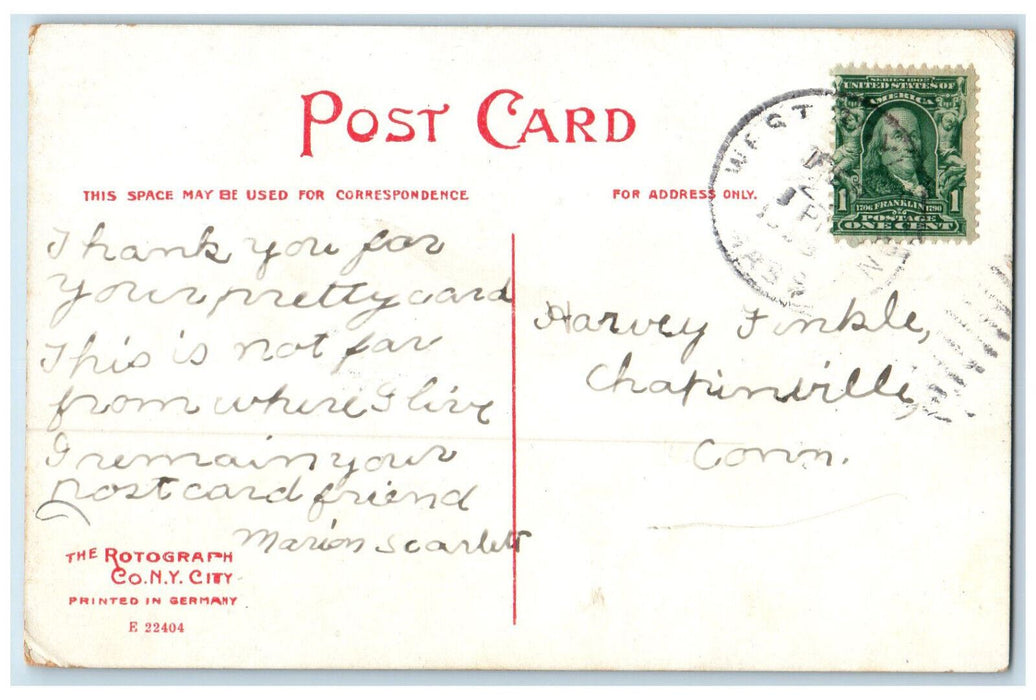 c1910 Worcester Academy Worcester Massachusetts MA Antique Posted Postcard