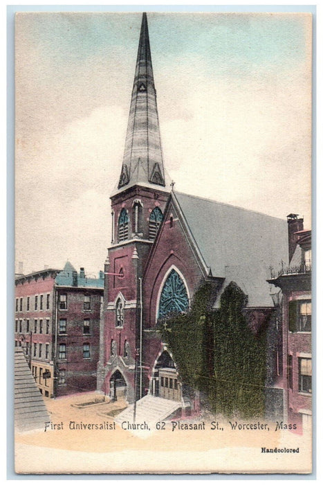 c1905 First Universalist Church Worcester Massachusetts MA Antique Postcard