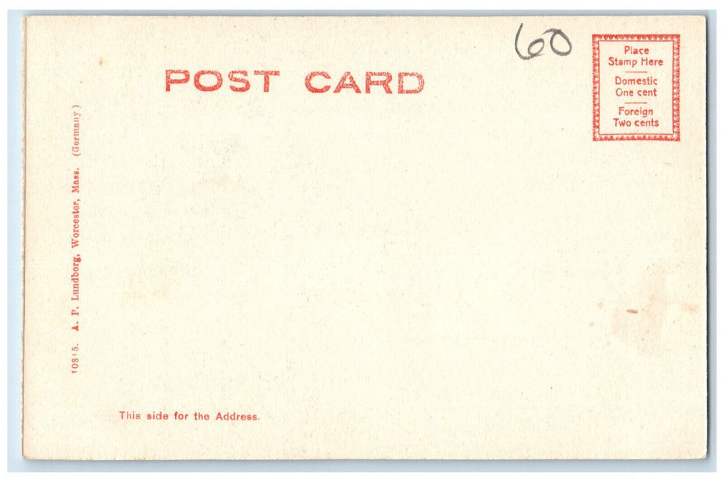c1905 First Universalist Church Worcester Massachusetts MA Antique Postcard