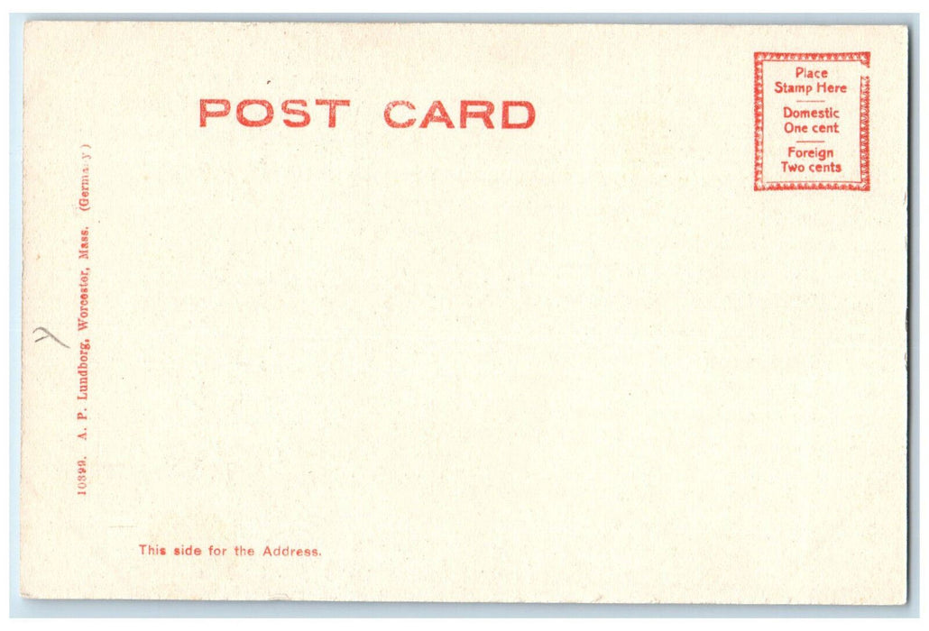 c1905 Plymouth Church Pearl St. Worcester Massachusetts MA Antique Postcard