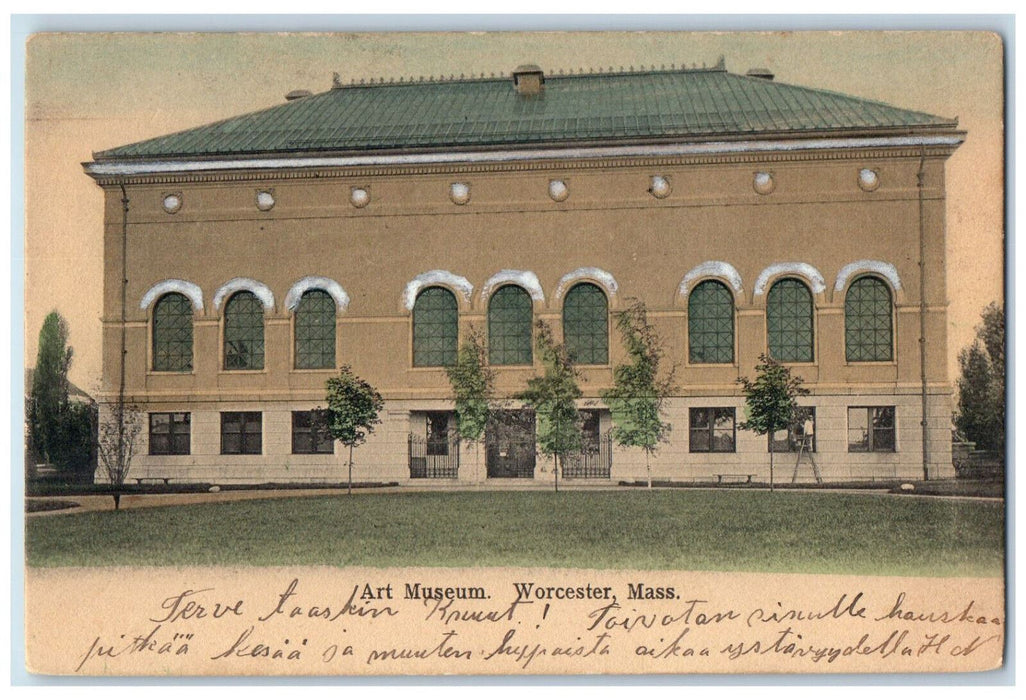 c1905 Art Museum Worcester Massachusetts MA Antique Posted Postcard