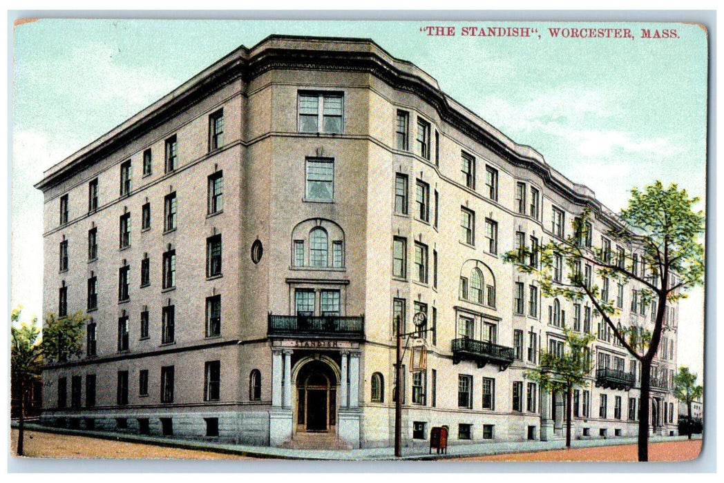 c1910 The Standish Worcester Massachusetts MA Antique Unposted Postcard