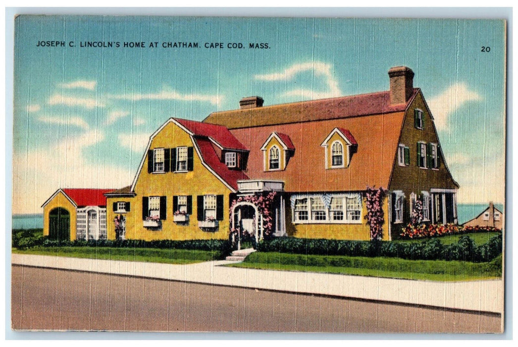 c1950's Joseph C Lincoln's Home at Chatham Cape Cod Massachusetts MA Postcard