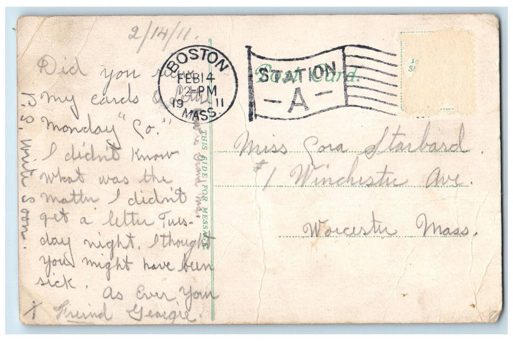 1911 Minute Men at Lexington MA from Painting Presented to A.D.H Co. Postcard
