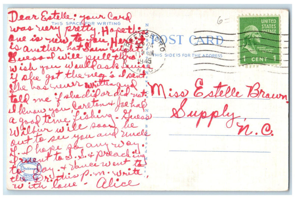 1945 Tabor Academy Dormitories Gymnasium Marion Massachusetts MA Postcard