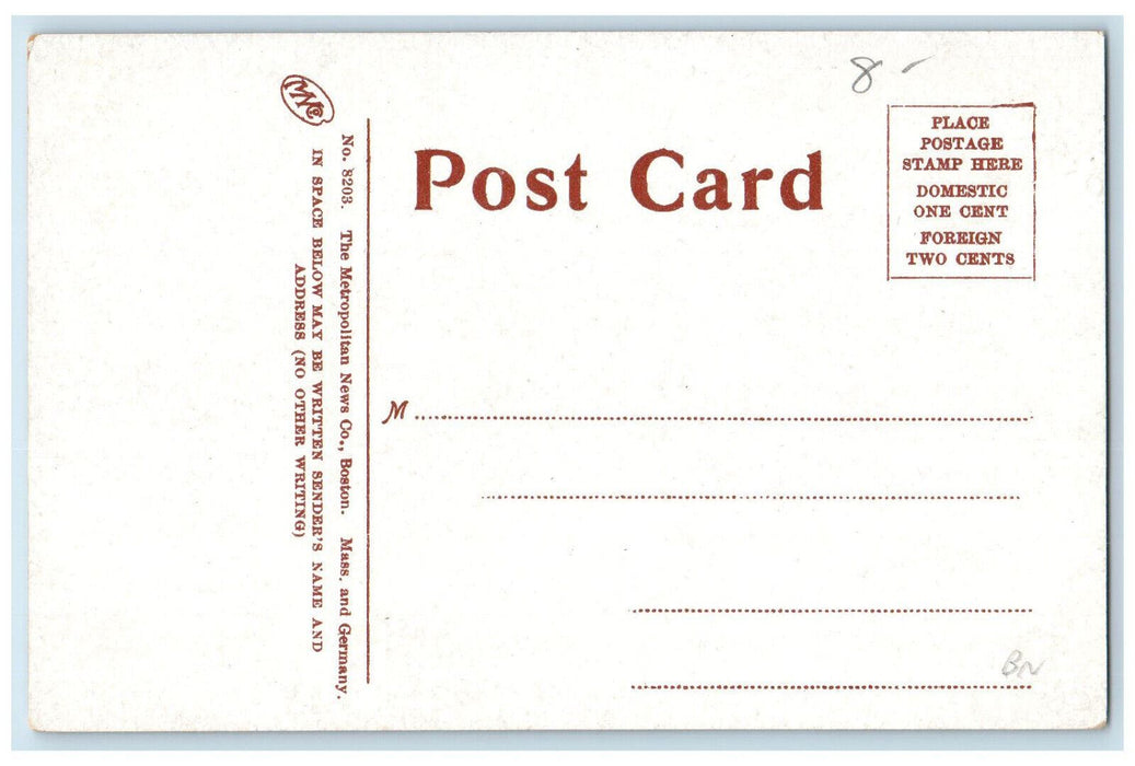 c1910 Fort Sewall and Rocks Building Marblehead Massachusetts MA Postcard
