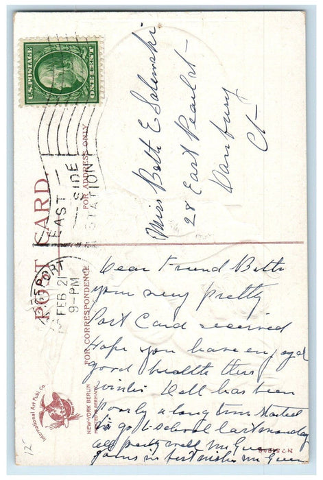 c1910's George Washington Photo Children Patriotic Clapsaddle Antique Postcard