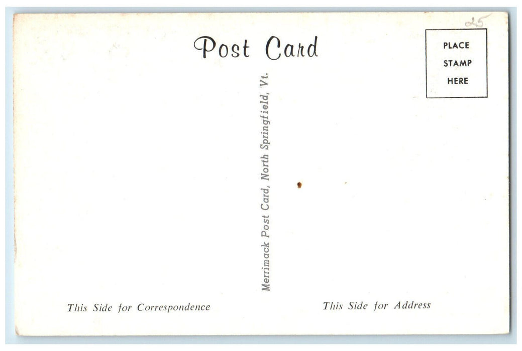 c1940's Municipal Building Westfield Massachusetts MA Vintage Merrimack Postcard