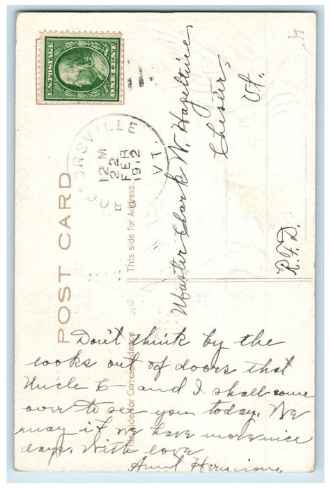 1912 George Washington At The Battle Princeton War Patriotic Embossed  Postcard