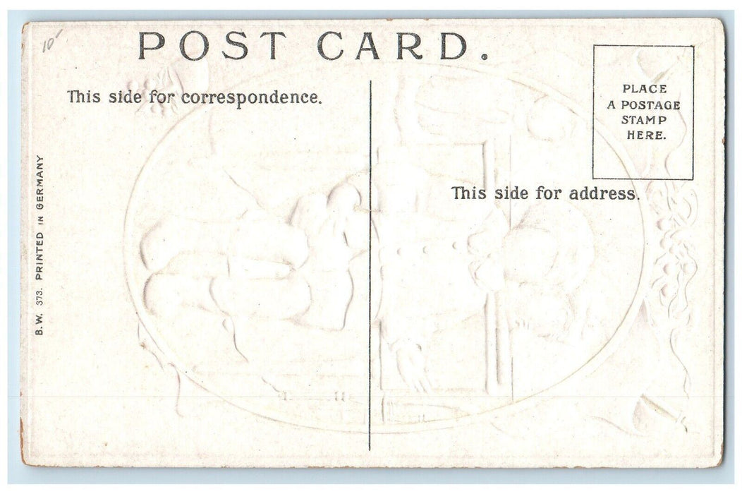 c1910's Washington's Birthday Greetings Patriotic Embossed Antique Postcard