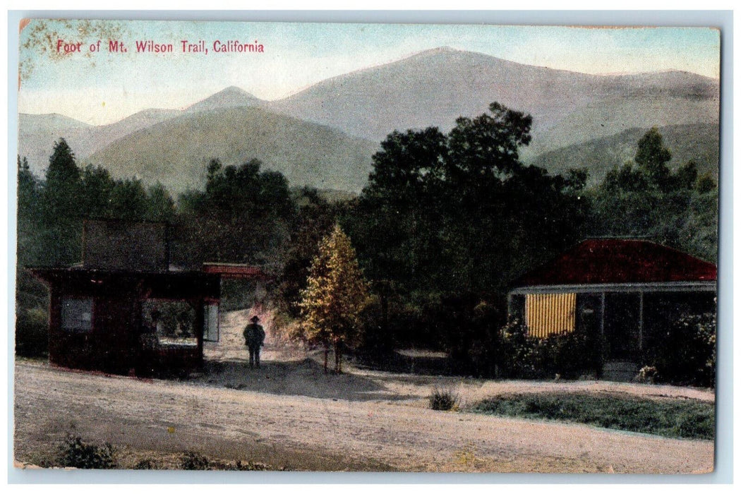 c1910 Foot of Mt. Wilson Trail California CA Unposted Antique Postcard