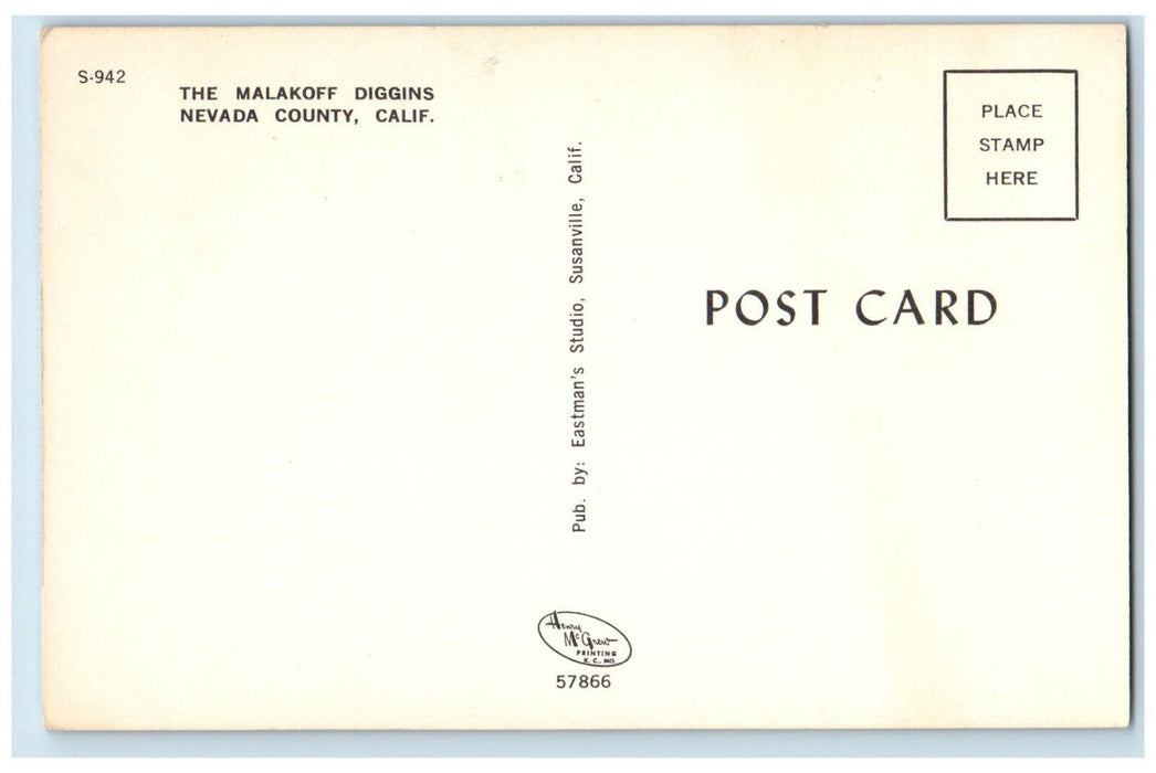 c1950's The Malakoff Diggins Nevada County California CA Vintage Postcard