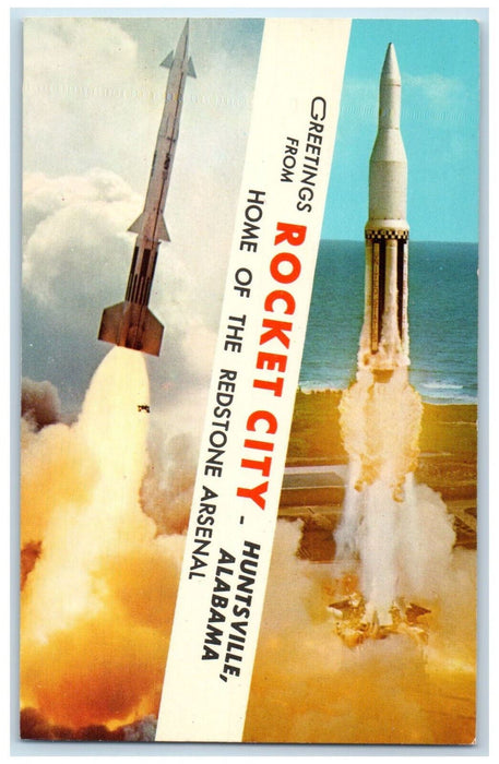 Greetings From Rocket City Huntsville AL, Home Of The Redstone Arsenal Postcard