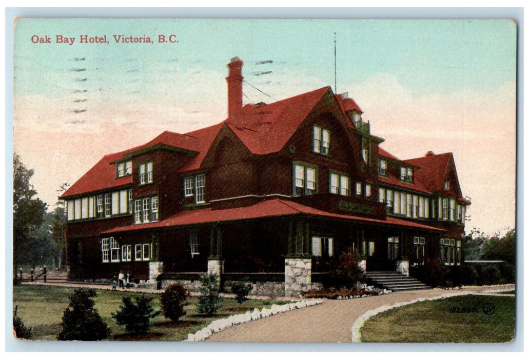 1912 View Of Oak Bay Hotel Victoria British Columbia Canada, Butte MT Postcard
