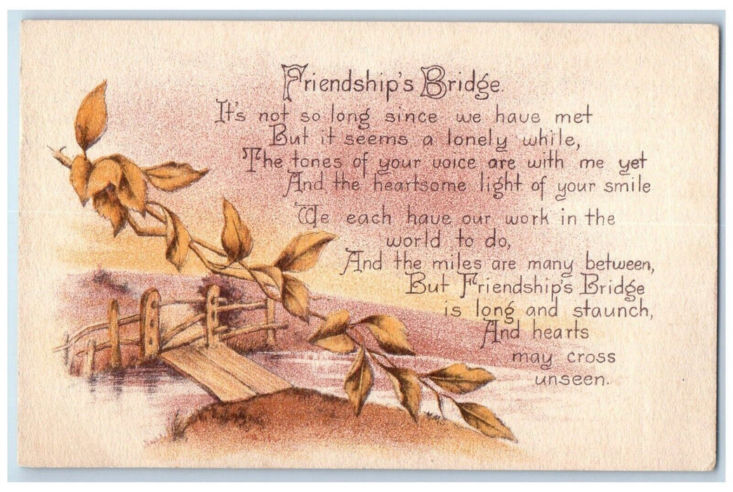 1915 Friendships Bridge Message Price Portland Maine ME Posted Antique Postcard