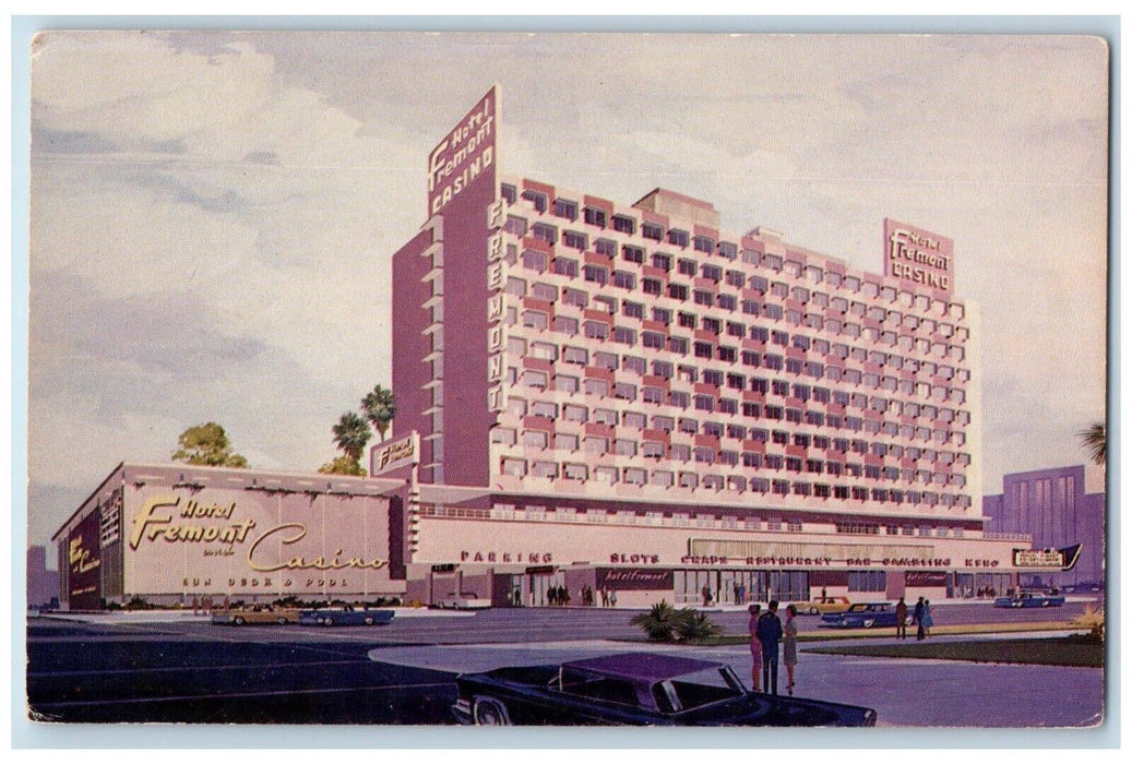 c1960 Fremont Hotel Casino Center Resort Exterior Las Vegas Nevada NV Postcard