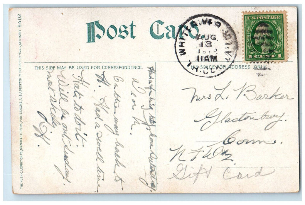 1912 Mascoma Lake From B. & M. Depot East Lebanon New Hampshire NH Postcard