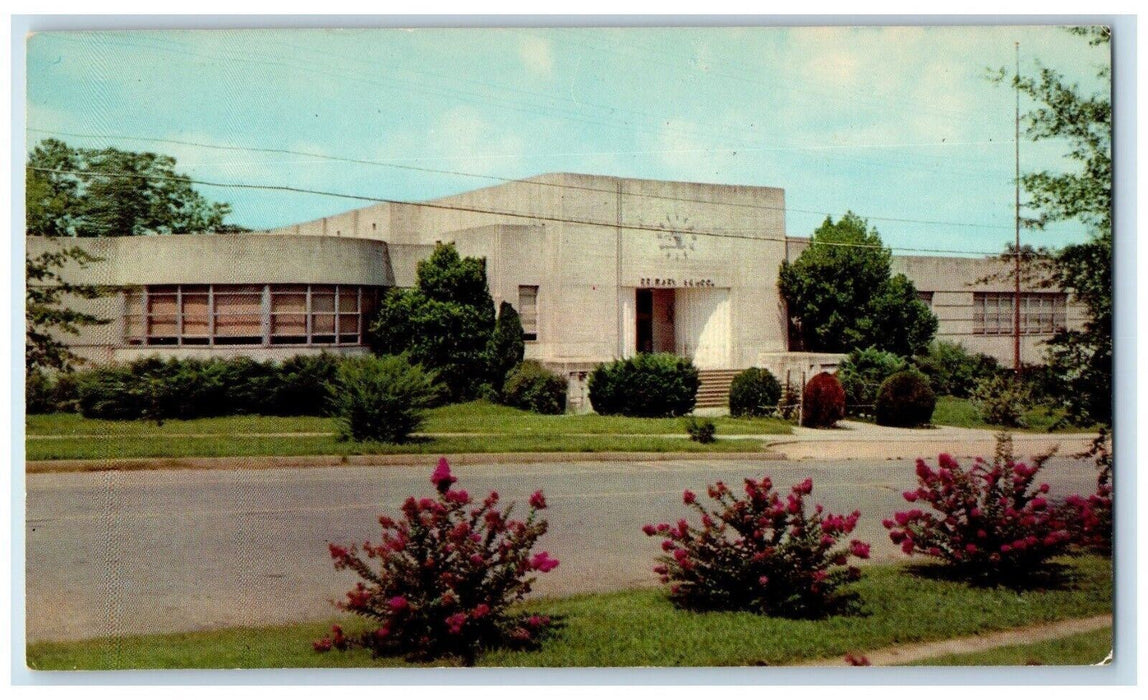 c1960 Primary School Exterior Building Street Road Tupelo Mississippi Postcard
