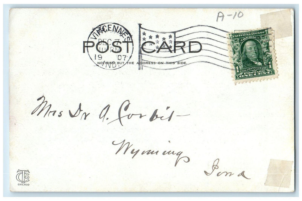 1907 Gen. Clark And His Men In The Attack On Vincennes Indiana IN Postcard