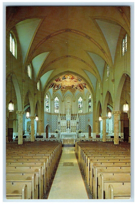 c1960 St. John Baptist Church Interior Building New Haven Connecticut Postcard