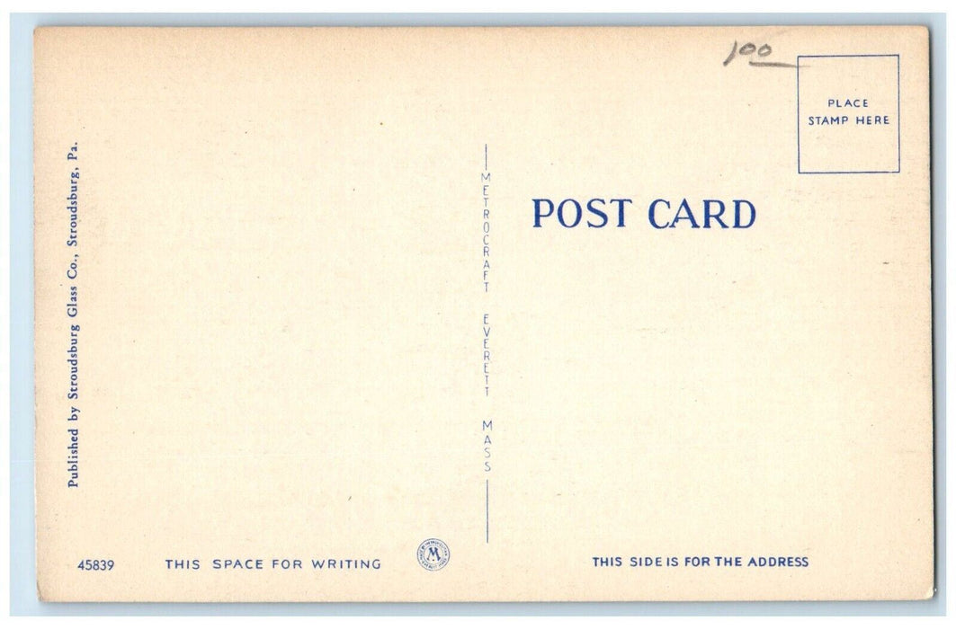 c1940 A Beauty Spot Lackawanna Trail River Lake Swiftwater Pennsylvania Postcard