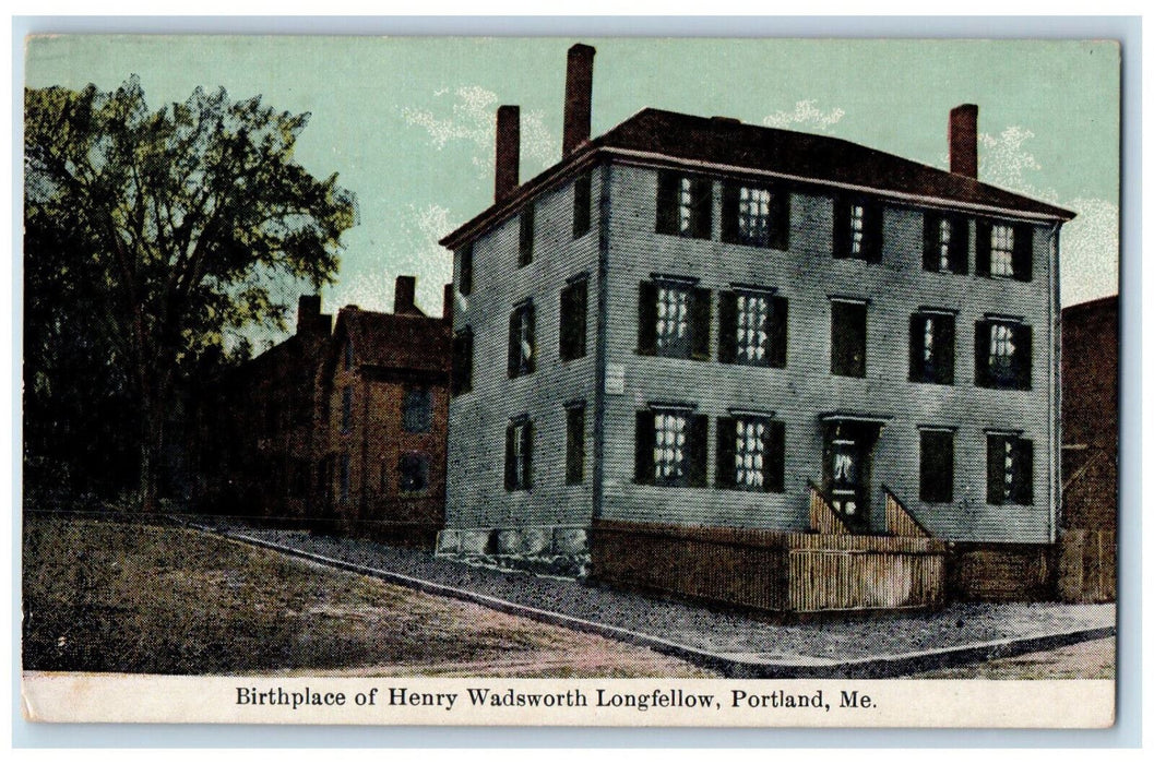 Birthplace Of Henry Wadsworth Longfellow Building Portland Maine Me Postcard