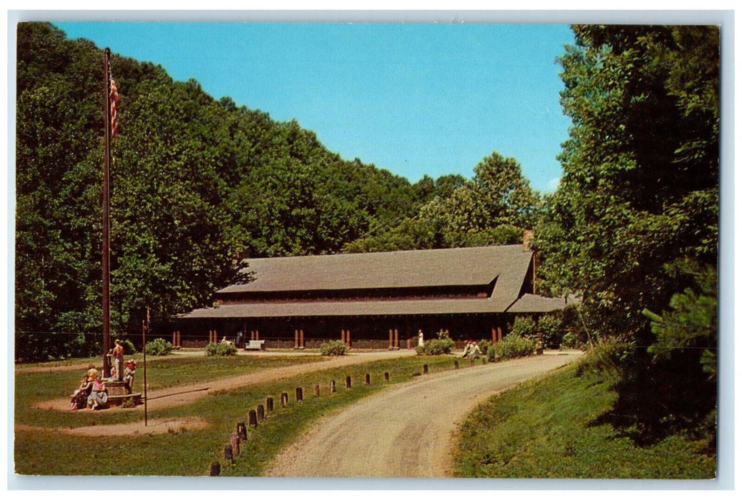 View Of Tar Hollow State Park Laurelville Ohio OH, Dirt Road Scene Postcard