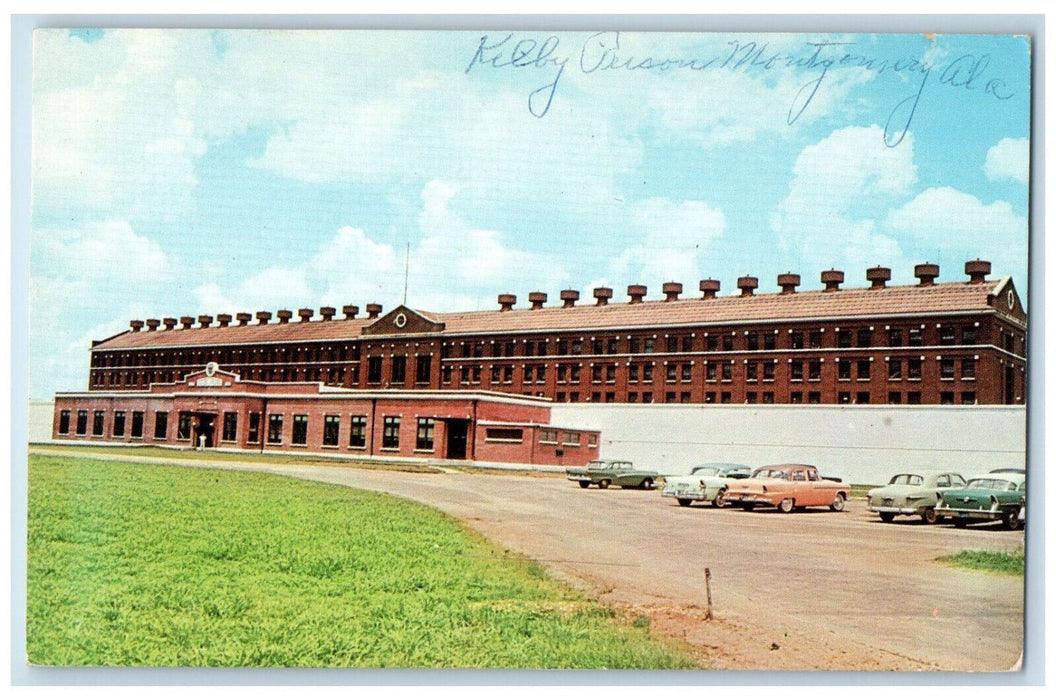 View Of The Famous kilby Prison Car-lined Montgomery Alabama AL Vintage Postcard