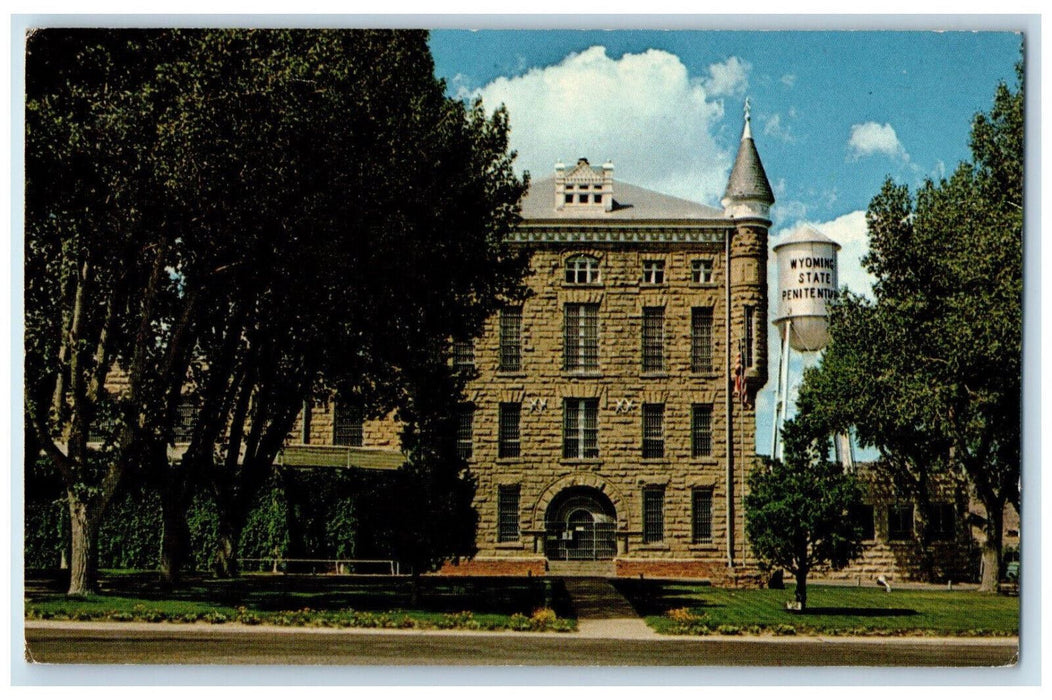 Wyoming State Penitentiary Building Exterior Scene At Rawlins WY Postcard