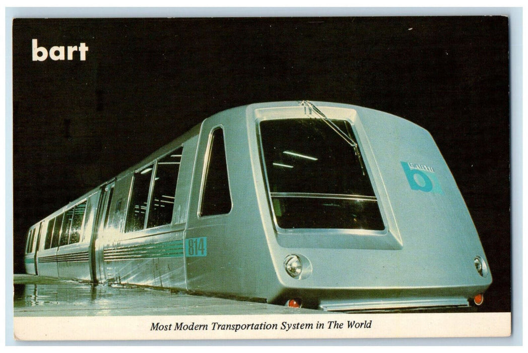 c1960's Bart Modern Transportation Bay Rapid Area Transit Oakland CA Postcard