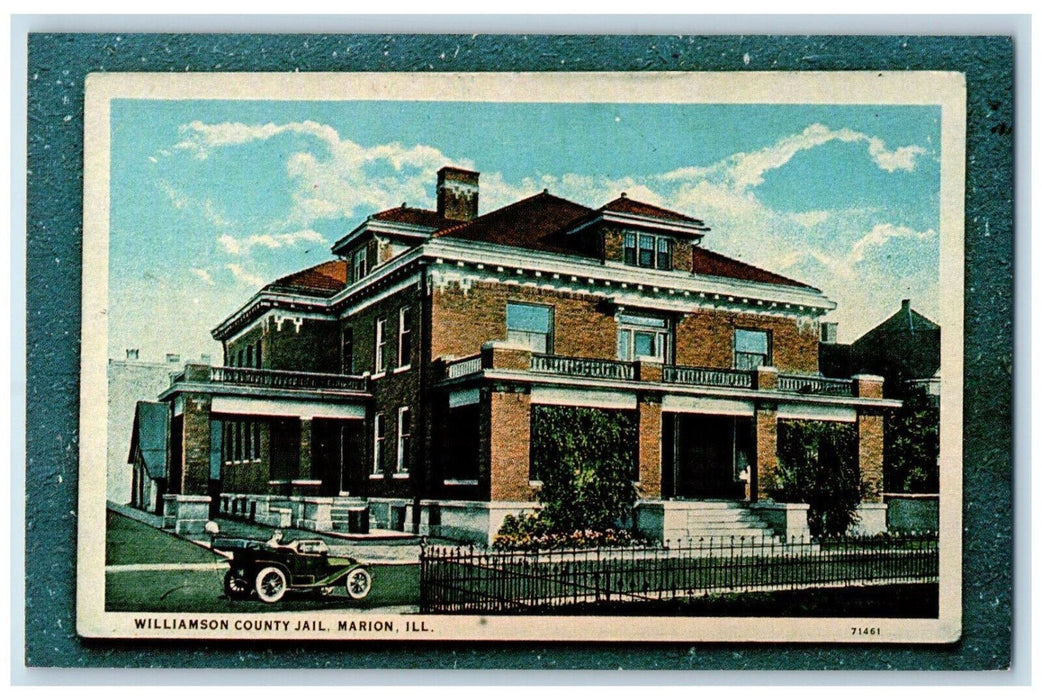 Formerly Williamson County Jail House Area Museum Marion Illinois IL Postcard