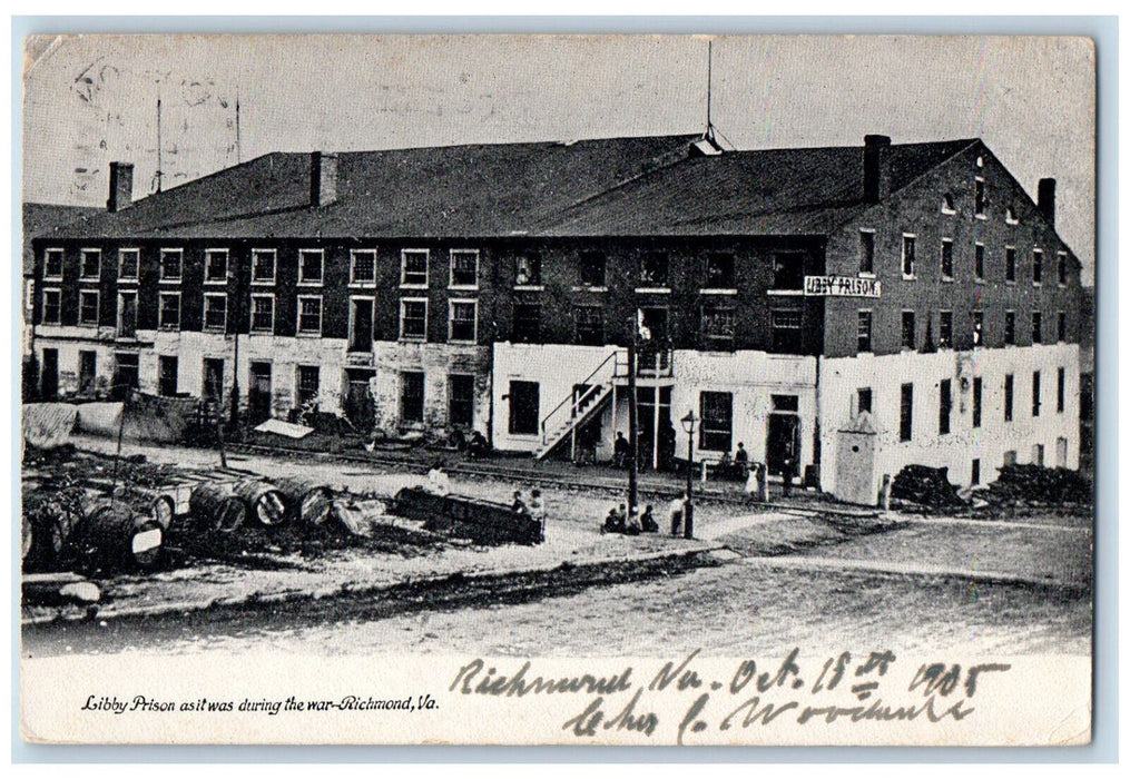 1905 Libby Prison As It Was During The War Richmond Virginia VA Antique Postcard