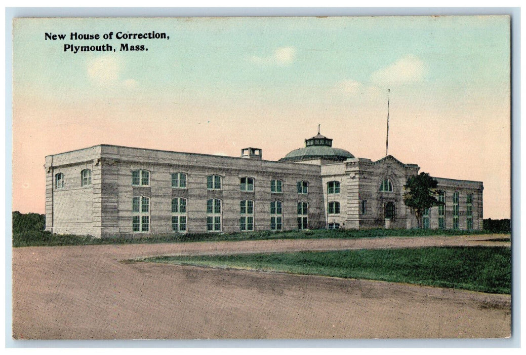 New House Of Correction Panoramic View Plymouth Massachusetts MA Postcard